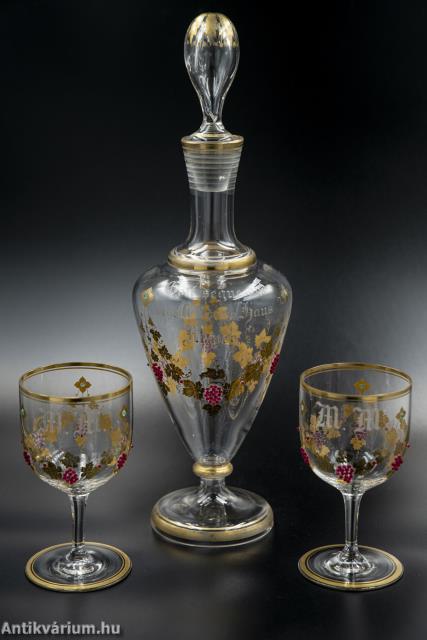  - 19. század 2. fele boros szett – Aukció – Gyűjteményárverezés: 3. üveg árverés, 2023. 04.