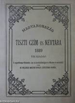 Magyarország tiszti czím- és névtára 1889.