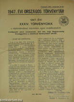 1947. évi XXXIV. törvénycikk a népbíráskodással kapcsolatos egyes rendelkezésekről
