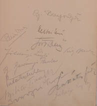 A néma Levente (A szerző és az 1936-os szereposztásban szereplő színművészek által aláírt példány)