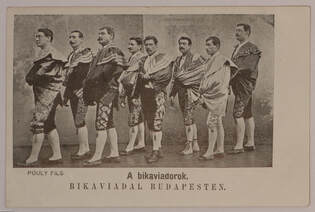 Bikaviadal - bikaviadorok - Budapest - képeslap, 1910 körül (üres, nem futott állapotban)