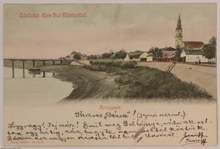 Kunszentmárton - Köröspart - képeslap, 1905