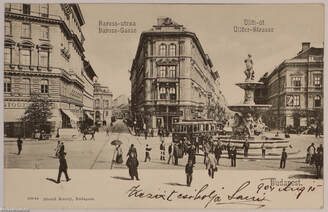Budapest - Baros-utcza - Baross-Gasse -képeslap, 1904