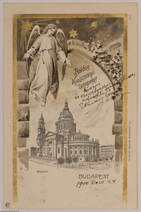 Budapest - Bazilika - angyal - képeslap, 1900