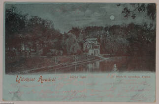 Arad - Városliget - képeslap, 1899