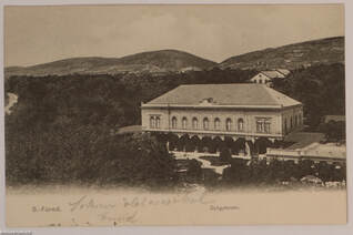 Balatonfüred - balatonfüredi gyógyterem - képeslap, 1906