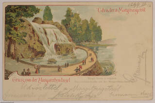Margitsziget - Margit-forrás - képeslap, 1900