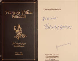 Francois Villon balladái Faludy György átköltésében (Faludy György által dedikált, bőr, számozott, védődobozos példány)