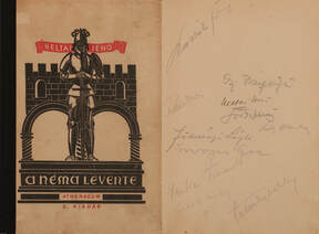 A néma Levente (Heltai Jenő és az 1936-os szereposztásban szereplő színművészek által aláírt példány)