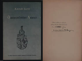 Kassák Lajos összegyűjtött versei (aláírt, számozott példány)