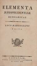 Elementa jurisprudentiae hungaricae