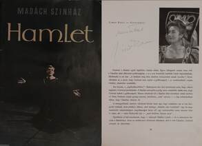 Hamlet (műsorfüzet) (Színművészek által dedikált, aláírt példány)