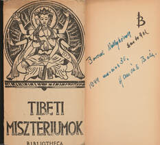 Tibeti misztériumok (Hamvas Béla által dedikált példány)