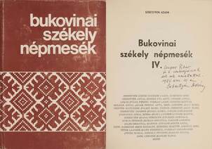 Bukovinai székely népmesék IV. (dedikált példány) (töredék)