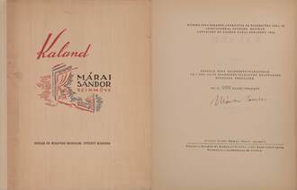 Kaland (aláírt, számozott példány) (Grafikai munkák: Hincz Gyula)