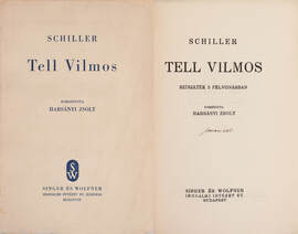 Tell Vilmos (Harsányi Zsolt fordító által aláírt példány)