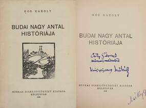 Budai Nagy Antal históriája (dedikált példány)