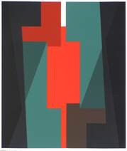 Átlós asszimetria 1968-87 - színes szitanyomat, papír 64,5 cm x 54,5 cm