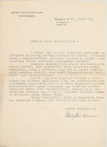Schöpflin Aladár által aláírt levél