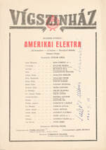 Amerikai Elektra (Sulyok Mária és Latinovits Zoltán által aláírt példány)