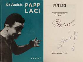 Papp Laci (Papp László, Fehér Lajos (Pacal) és Kő András által aláírt példány)