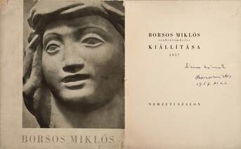 Borsos Miklós szobrászművész kiállítása 1957 (dedikált példány)