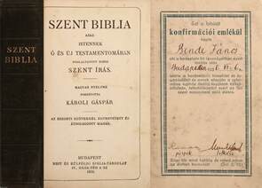 Szent Biblia (A kötetben Ravasz László református püspök aláírása található)