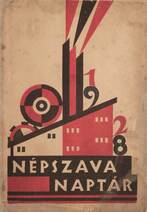 Népszava naptár 1928 - Bortnyik Sándor által tervezett avantgárd borító