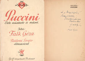 Puccini élete, művészete és művei (dedikált példány)