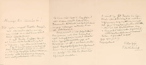 Saját kézzel írt és megcímzett levele Schöpflin Ágoston királyi tanácsosnak