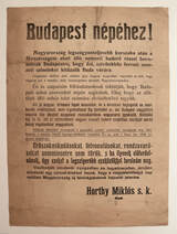 Budapest népéhez! [1919] (42 x 58 cm)