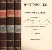 Montesquieu a' törvények' lelkéröl I-III.