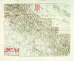 Kárpátalja térkép. Megjelentetés év: 1944. 99 cm x 76,5 cm