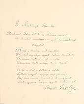 Czuczor Gergely (1800 – 1866) Költő, nyelvész saját kézzel írt verse Gr. Széchenyi Ferenczre (Az autográf verskéziratról írt irodalomtörténeti tanulmány a leírásban olvasható.)