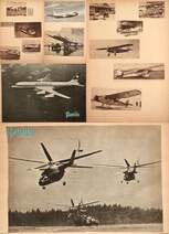 Repülőgépeket ábrázoló újságkivágatok egyedi gyűjteménye (284 db képpel)