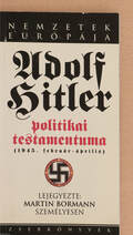 Adolf Hitler politikai testamentuma