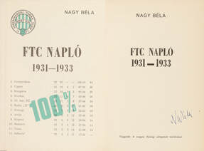 FTC Napló 1931-1933 (aláírt példány)