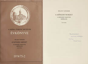 A Móra Ferenc Múzeum Évkönyve 1974/75-2. (dedikált pédány)