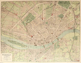 Budapest székesfőváros térképe házszámokkal Pharus rendszerben