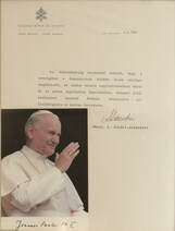 Áldás a Vatikánból 1992 - 29 cm x 23 cm (Mons. Leonardo Sandri által aláírt példány.)