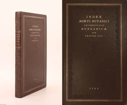 Index Horti Botanici Universitatis Hungaricae, quae pestini est. (Fakszimile, bőrkötéses, bibliofil példány)
