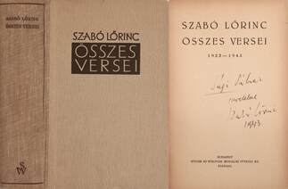 Szabó Lőrinc összes versei (dedikált példány)