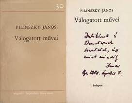 Pilinszky János válogatott művei (Balla Demeternek és feleségének dedikált példány)