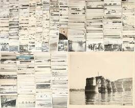 Egyedi hídépítési dokumentumgyűjtemény (Összesen 544 fotó, 21 képeslap és további papírrégiségek) 
