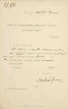 Molnár Ferenc által aláírt, a Lampel R. könyvkereskedése (Wodianer F. és Fiai) részvénytársasággal kötött kiadói szerződés
