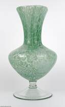 Carlo Moretti Murano zöld üveg váza 20. század második fele