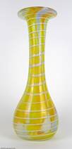 Muranoi sárga üveg váza 20. század második fele 36 cm