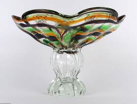 Murano üveg tál 20. század második fele