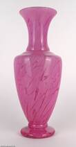 Muránó-Seguso pink üveg váza 20. század első fele 32 cm 