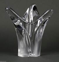 Vicke Lindstrand skandináv üveg váza 1960 - 1970